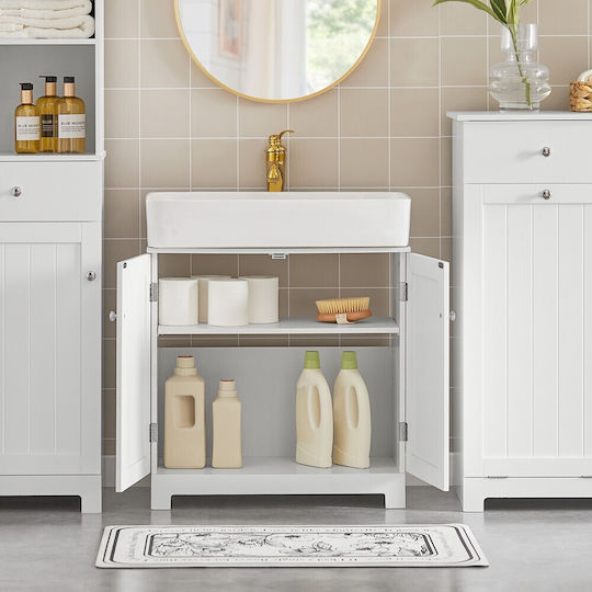 SoBuy Blat fără Lavoar L29xW29xH60cm Alb