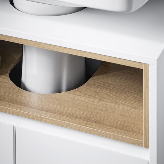 SoBuy Πάγκος με Νιπτήρα Μ60xΒ30xΥ61cm White