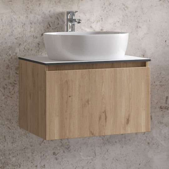 Έπιπλο Royal Sevilla 60 Walnut 61x46x35cm Επικαθήμενο Νιπτήρα Βάση Νιπτήρας