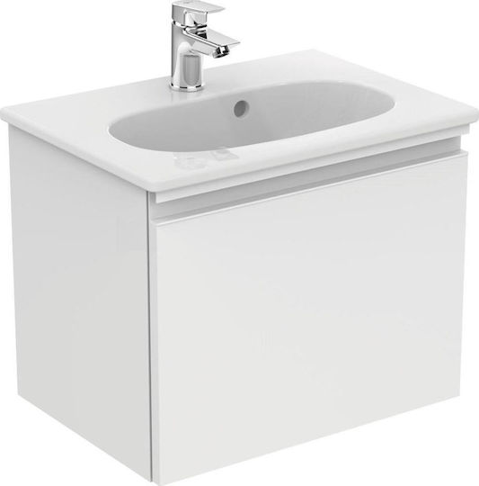 Ideal Standard Tesi II Countertop without Sink Glossy Lacquer L50xW36xH40cm White