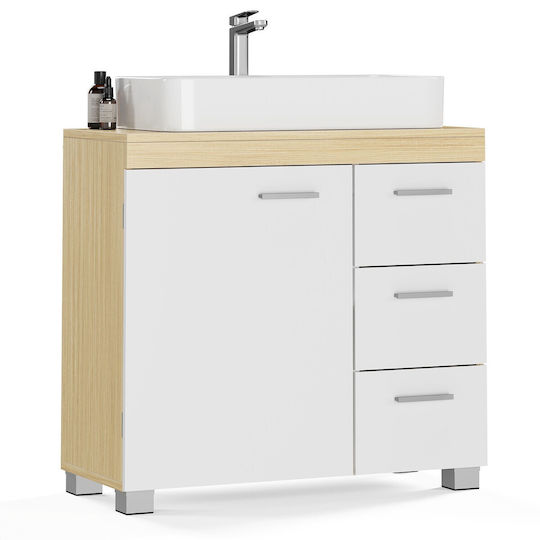 Songmics Πάγκος χωρίς Νιπτήρα Μ70xΒ30xΥ64cm Λευκός