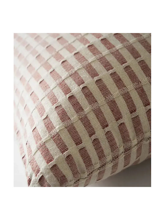 Gofis Home Decorative Pillow Case Elysia Made of 100% Cotton Dusty Rust 43x43cm