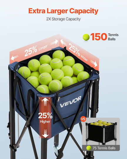 Vevor Καλάθι για Μπάλες Τένις KZDWQSNTC150KW23N001V0