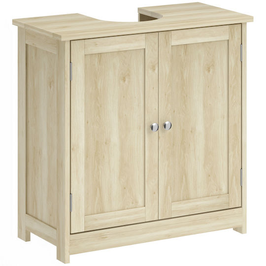 Kleankin Πάγκος με Νιπτήρα Μ60xΒ30xΥ60cm Δρυς Kleankin Πάγκος με Νιπτήρα Μ60xΒ30xΥ60cm Δρυς