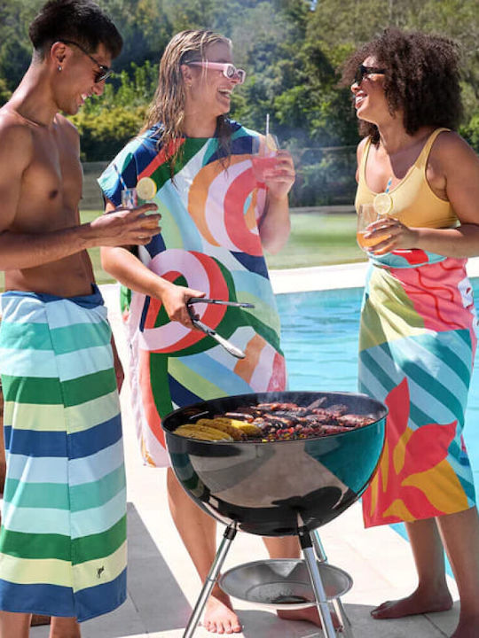 Dock & Bay Quickdry Beach Poncho From Multicolour Microfibers