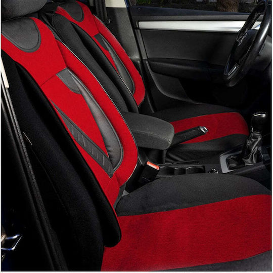 Set Custom Universal Nero Red Seat Covers Ford