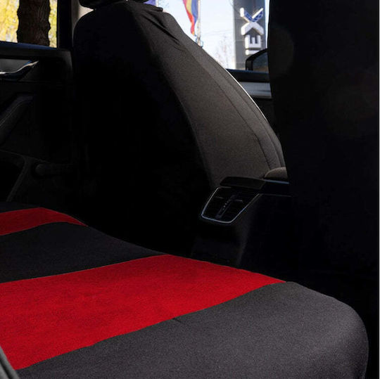 Set Universal Huse Scaune Auto Negre Roșii Personalizate Skoda