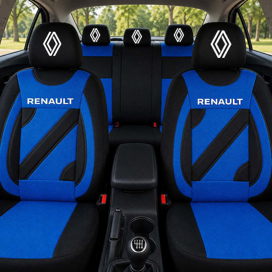 Set Universal Nero Blue Personalized Seat Covers New Renault