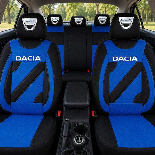 Set Universal Huse Scaune Auto Personalizate Nero Blue Dacia