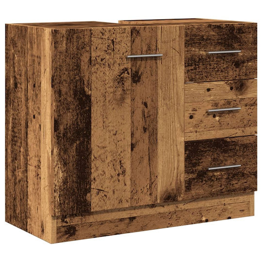 vidaXL Schrank Waschtisch ohne Waschbecken L63xB30xH54cm Coffee