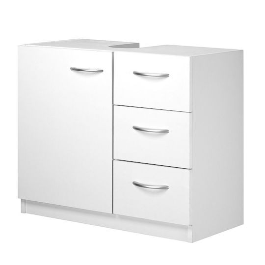 Bakaji SP Πάγκος χωρίς Νιπτήρα Μ63xΒ30xΥ54cm Λευκός