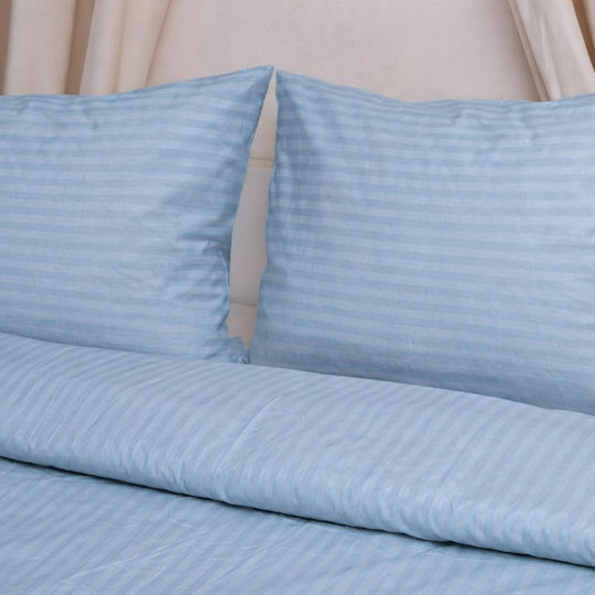 Viopros Cearceaf De Pat Single Cu Hugger Din Cauciuc 100x200+25cm Albastru