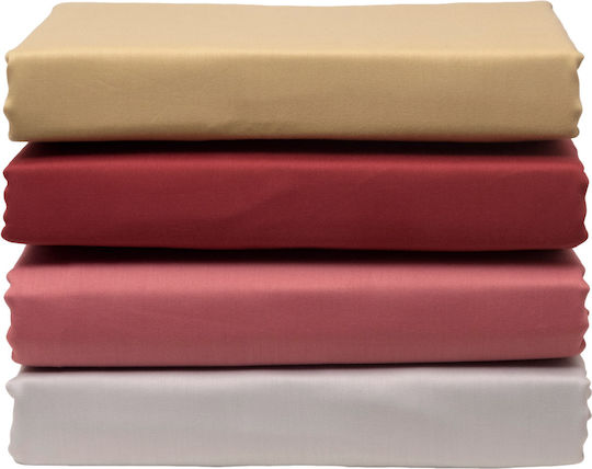 Anna Riska Σεντόνι Μονό με Λάστιχο 100x200+25εκ. Beige