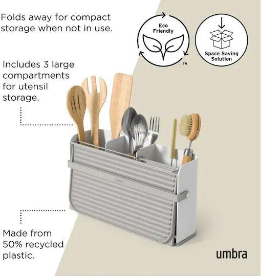 Umbra Sling Suport De Scurgere Pentru Tacâmuri Metalic Alb 38cm