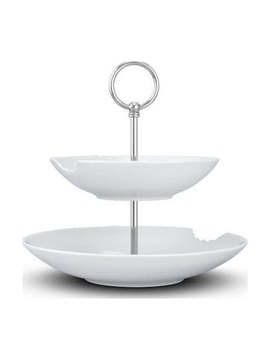 58Products Tiered Appetizer Stand Made of White Porcelain 58Products Tiered Appetizer Stand Made of White Porcelain