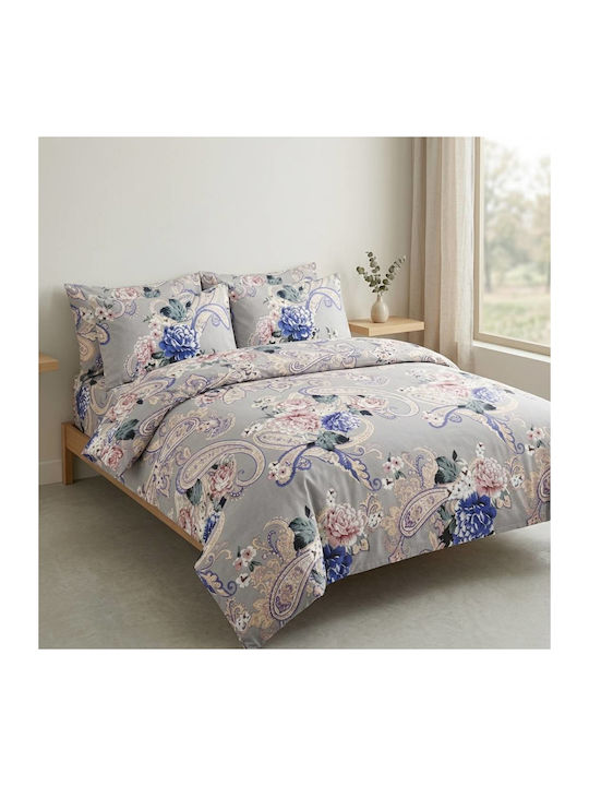Olia Home Set Bettlaken Super-Doppel 220x240cm Mehrfarbig (4Stücke)
