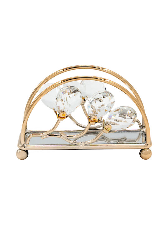 Keskor Metallic Gold Napkin Holder 13x7x8.5cm 43287
