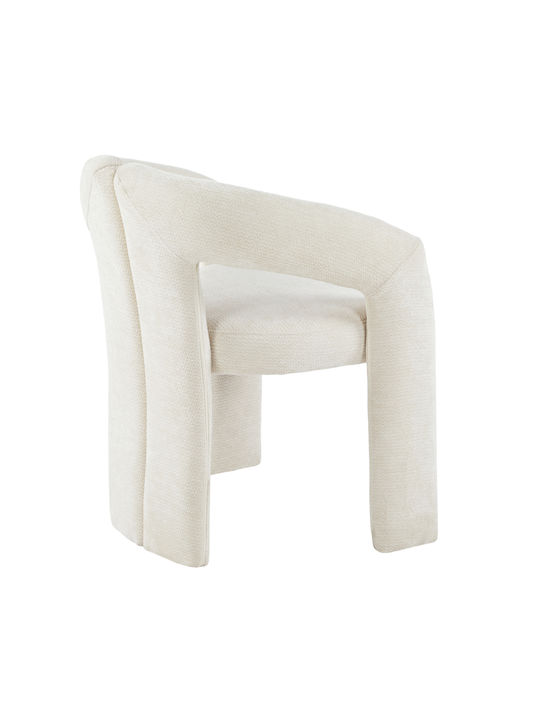 Neza Dining Chairs with Ecru Fabric Upholstery 2pcs 64x50x76cm
