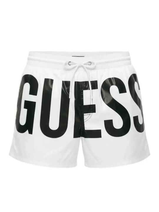 Men's Swimwear Shorts White with Patterns