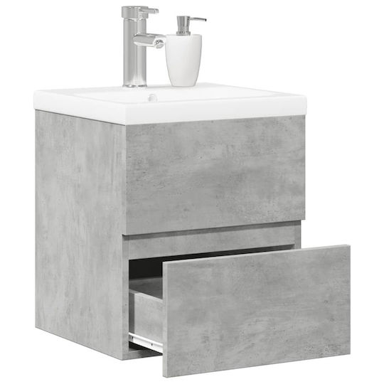 vidaXL Countertop with Sink L41xW45xH38.5cm Gray