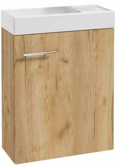 Deftrans Bathroom Vanity Unit With Sink M50xL23xH70cm Oak Craft Deftrans Bathroom Vanity Unit With Sink M50xL23xH70cm Oak Craft