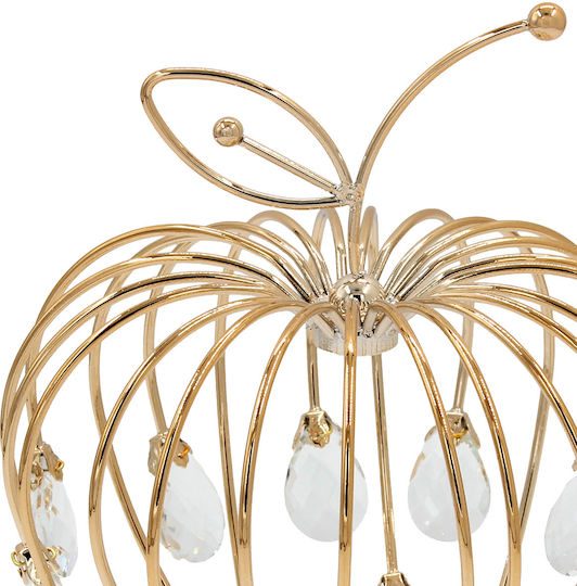 Metallisches Tischdekoration F19x22 Aus Apfel Gold Kristalle Keskor 43316 Metallisches Tischdekoration F19x22 Aus Apfel Gold Kristalle Keskor 43316
