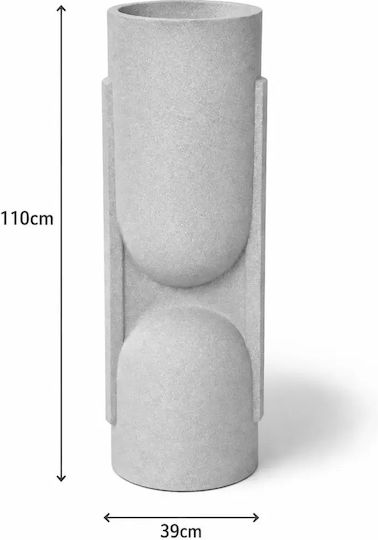 Βάζο Πολυρητίνη Γκρι 39xΥ110cm