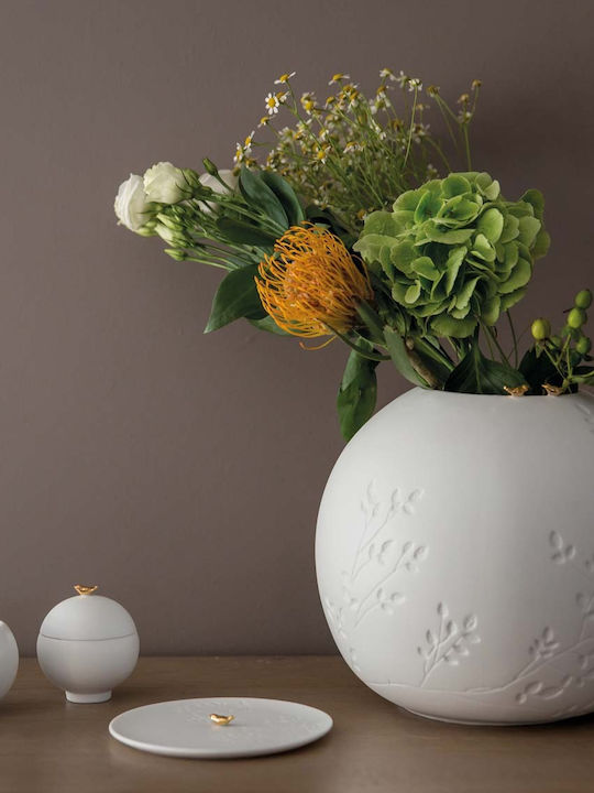 Raeder Porcelain Candle Holder Suitable for Tealights in White Colour 6.5x6.5x7cm