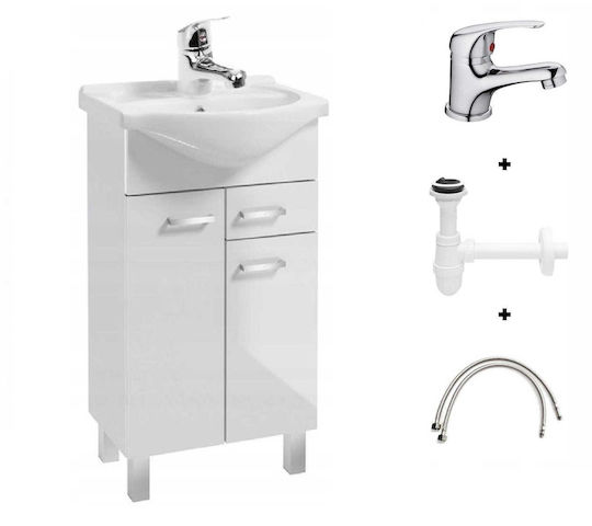 Deftrans Mea Bathroom Vanity Unit with Sink Oak Deftrans Mea Bathroom Vanity Unit with Sink Oak