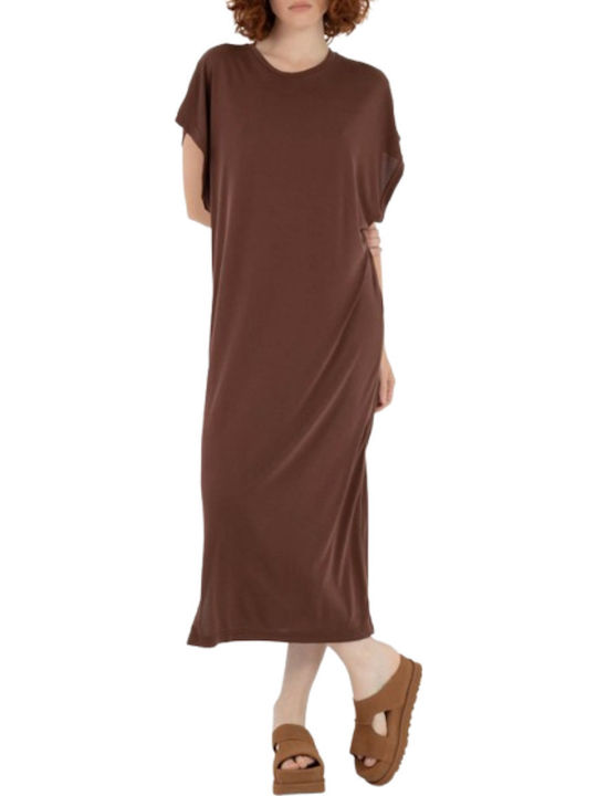 Summer Midi Dress Brown