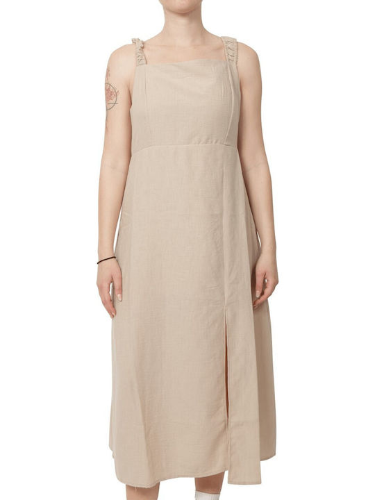 Sommer Maxi Damenkleid Beige