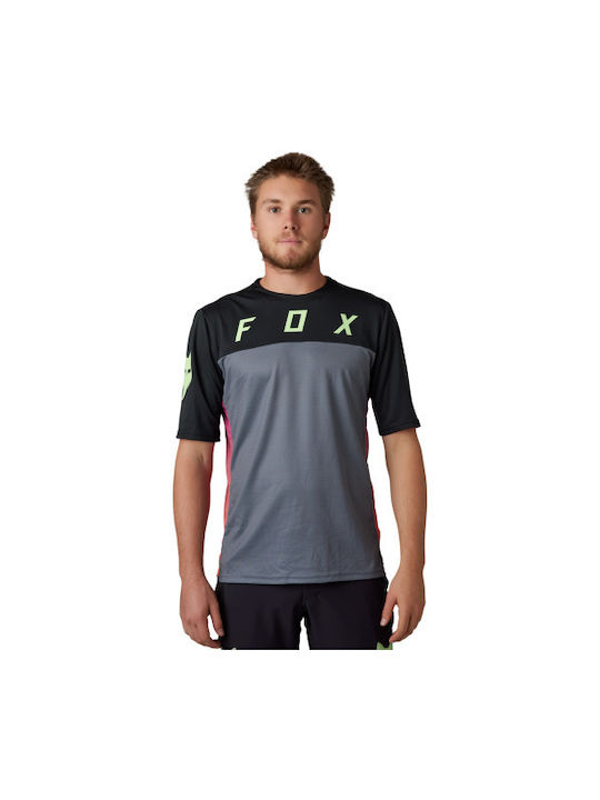 Fox Defend Short Sleeves Cycling Jersey Gray