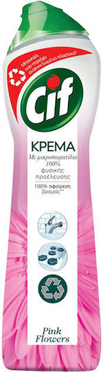 Cif Κρέμα Καθαρισμού Γενικής Χρήσης with Micro Crystals Pink Flower 500ml