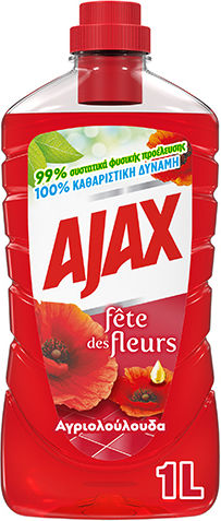 Ajax Καθαριστικό Υγρό Πατώματος Fete Des Fleurs Αγριολούλουδα 1lt