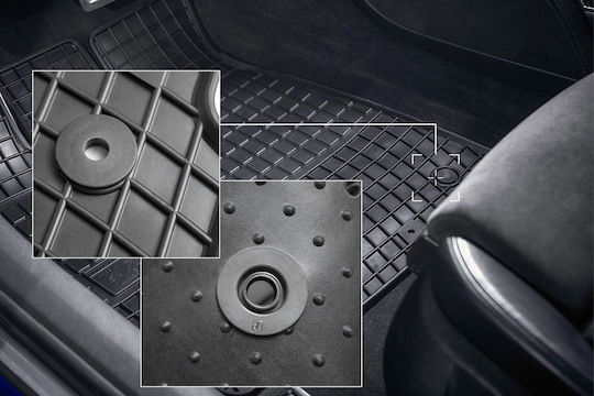 Rubber Car Mats Renault Master Iii Van Pre-facelift 2010-2019 Black Fitted