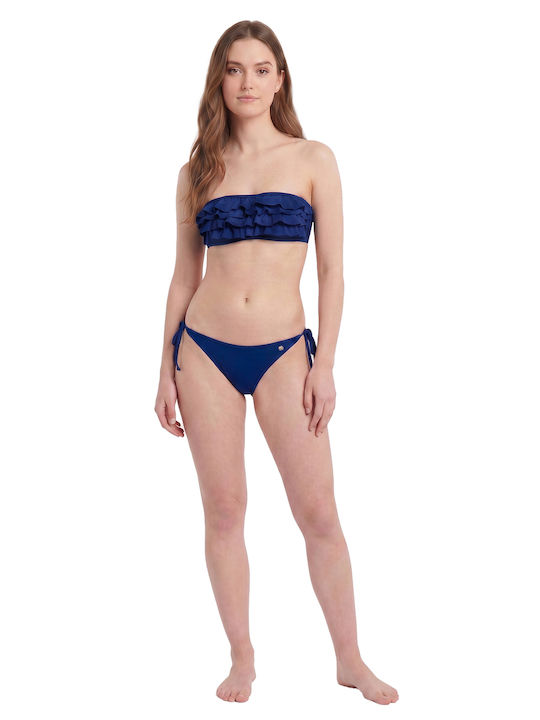 Bikini Bottoms Slip with Laces Navy Blue