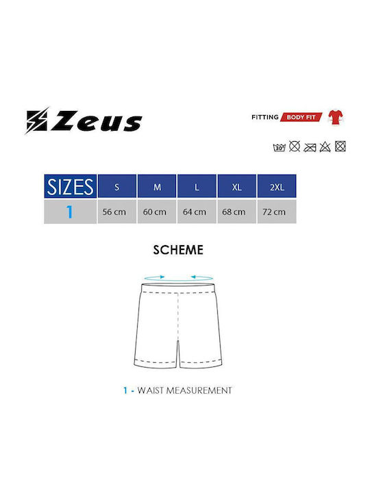 Zeus Bermuda Elastic Pro Мъжки Спортни Клин Компресия Къс Син