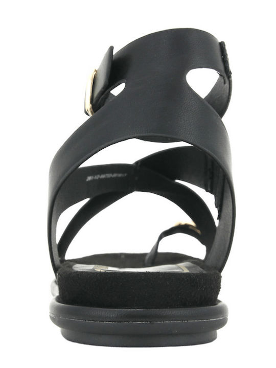 Flache Sandalen Für Damen Schwarz