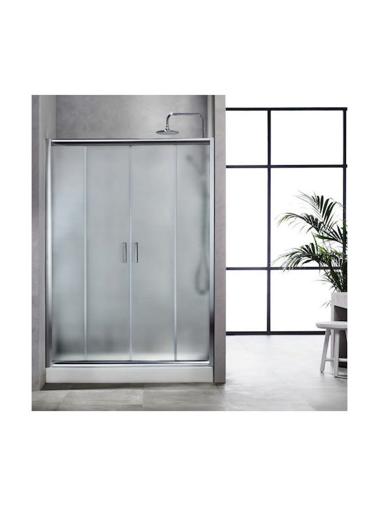 Tema Divider De Verandă Duș Cu Cabina De Duș Glisantă 170x180cm Tesatura Chrome