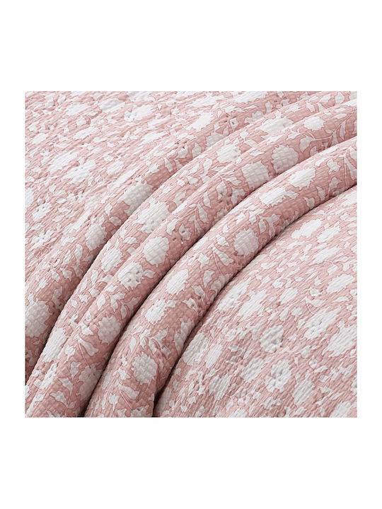 Liolios Home Coverlet Set Single Pink 160x240cm 2 Pieces