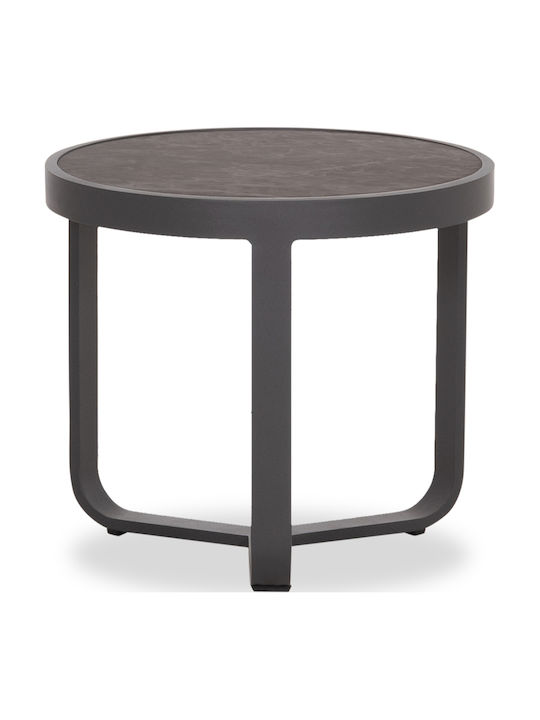 Auxiliary Garden Table for Small Outdoor Spaces Aluminum Anthracite 45x45x41cm