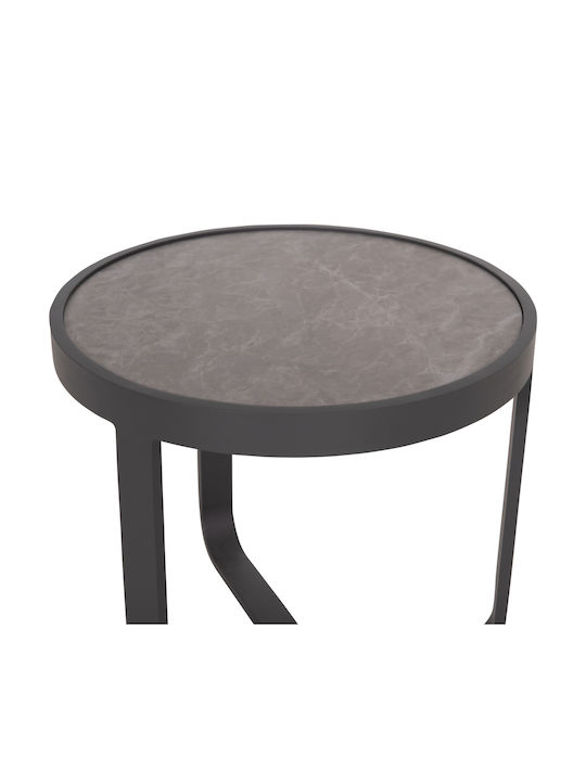 Auxiliary Garden Table for Small Outdoor Spaces Aluminum Anthracite 45x45x41cm