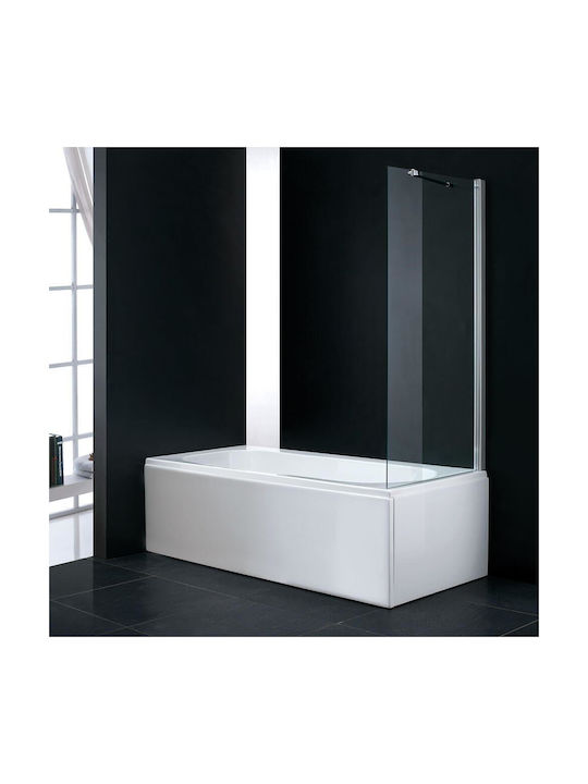 Axis 1 Shower Screen Bathtub with Sliding Door 69-72x140cm Chrome