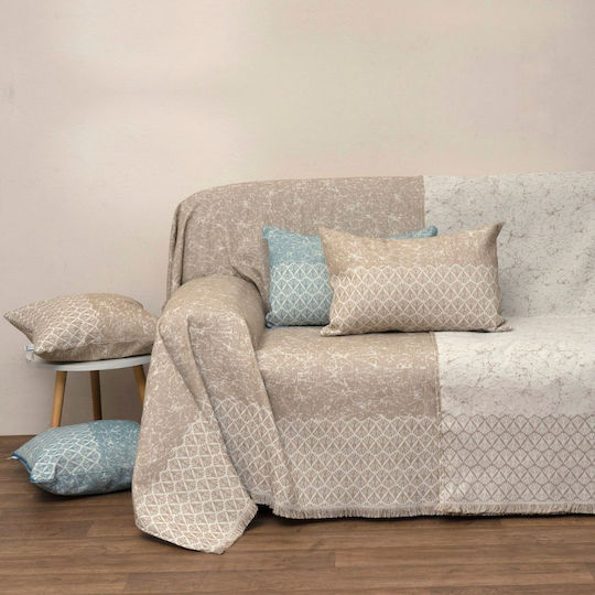 Anna Riska 1575 Sesselüberwurf Jacquard 180x150cm Beige