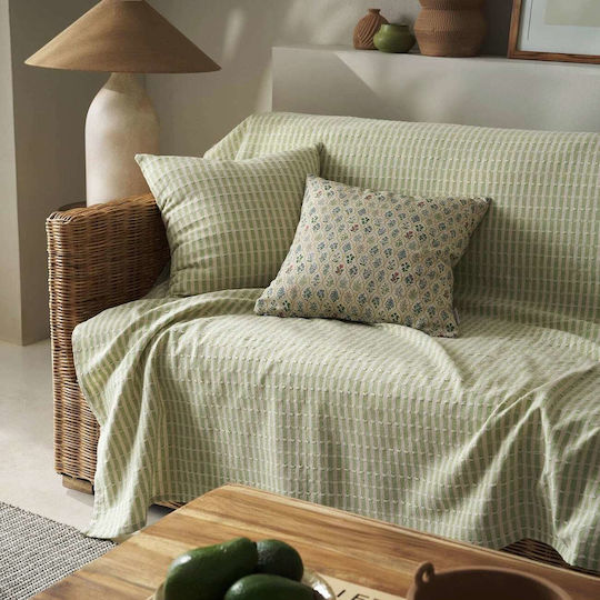 Gofis Home Elysia Cuvertură Pentru Canapea De Fotoliu Jacquard 180x180cm Verde Gradina