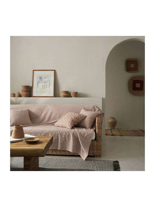 Gofis Home Elysia Sofa Throw 2 Seater 180x250cm Dusty Rust