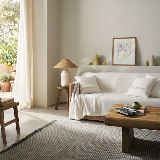 Gofis Home Odessa Покривка За Фотьойл 180x180см Off White