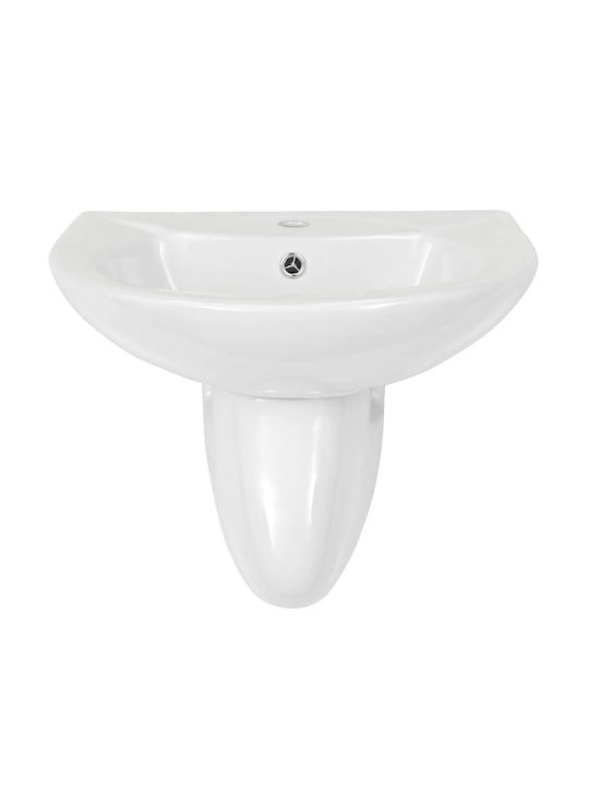 vidaXL Vessel Ceramic Bathroom Sink 52x45x49cm White