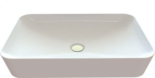 Creavit Sweet UL060 Επικαθήμενος Νιπτήρας Πορσελάνης 59.7x39.6x11.1cm Λευκός