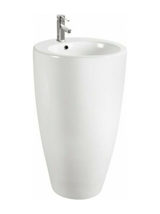 Inter Ceramic ICC Подова мивка Порцелан 51x51x85см Бял
